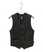 RockyMountainFeatherBedロッキーマウンテンフェザーベッド）の古着「ヘリンボンツイードウールダウンベスト」｜グレー