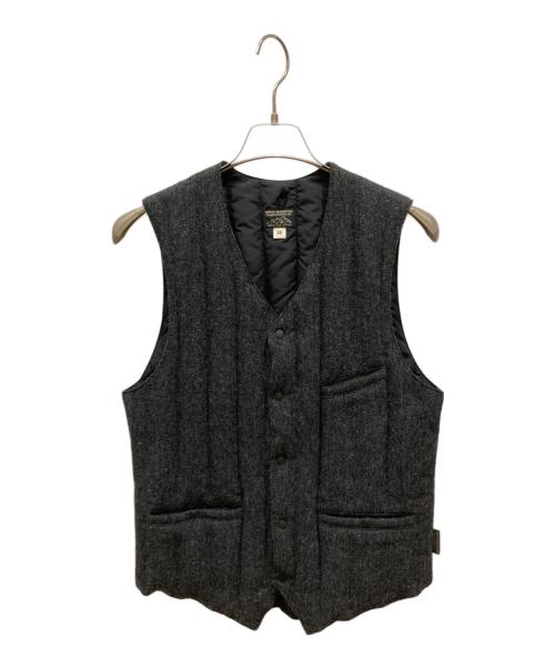 RockyMountainFeatherBed（ロッキーマウンテンフェザーベッド）RockyMountainFeatherBed (ロッキーマウンテンフェザーベッド) ヘリンボンツイードウールダウンベスト グレー サイズ:38の古着・服飾アイテム