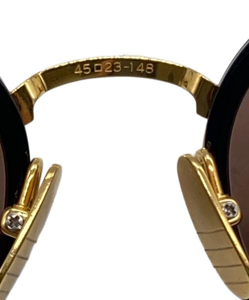 Thom Browne（トムブラウン）Thom Browne (トムブラウン) サングラス ネイビー×ゴールド サイズ:45□23-148の古着・服飾アイテム