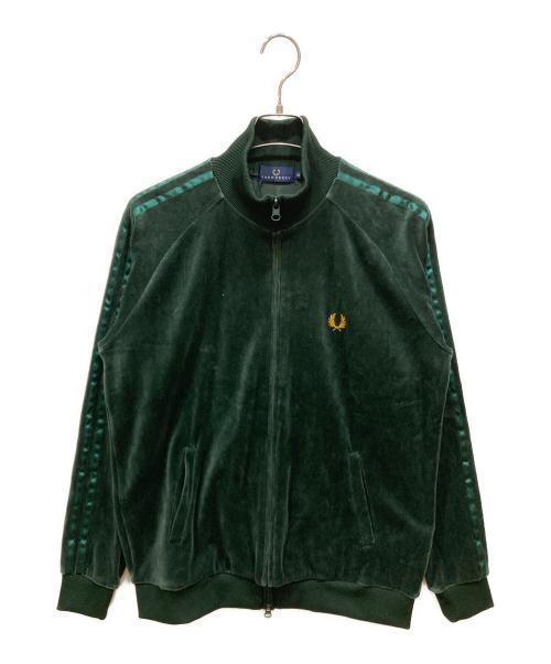 FRED PERRY（フレッドペリー）FRED PERRY (フレッドペリー) ベロアトラックジャケット グリーン サイズ:Oの古着・服飾アイテム
