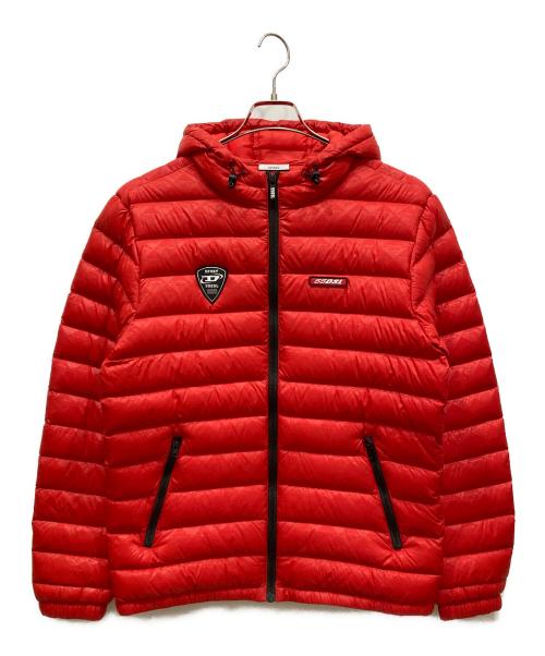 DIESEL（ディーゼル）DIESEL (ディーゼル) コープ パッカブルダウンジャケット レッド サイズ:SIZE Sの古着・服飾アイテム