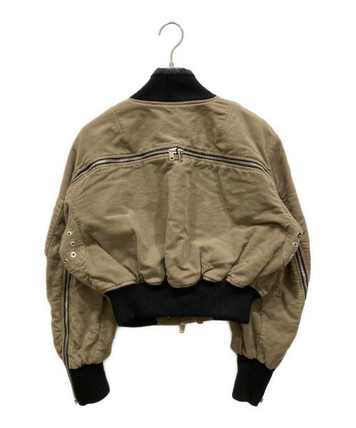 DIESEL（ディーゼル）DIESEL (ディーゼル) ジッパーデザイン キルティングブルゾン カーキ×ブラック サイズ:SIZE XSの古着・服飾アイテム