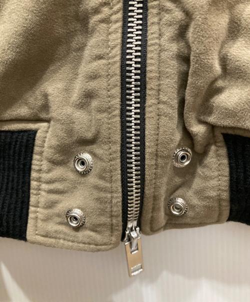DIESEL（ディーゼル）DIESEL (ディーゼル) ジッパーデザイン キルティングブルゾン カーキ×ブラック サイズ:SIZE XSの古着・服飾アイテム