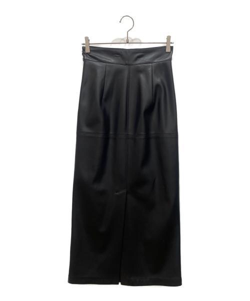 Snidel（スナイデル）Snidel (スナイデル) ストレッチレザータイトスカート ブラック サイズ:1の古着・服飾アイテム