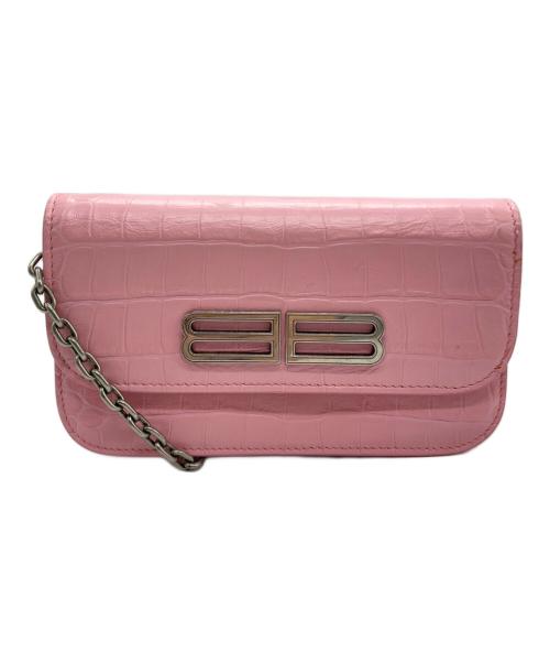 BALENCIAGA（バレンシアガ）BALENCIAGA (バレンシアガ) チェーンウォレット ゴシップ ショルダーバッグ ピンクの古着・服飾アイテム