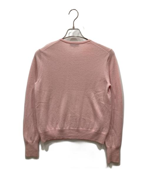 MACKINTOSH（マッキントッシュ）MACKINTOSH (マッキントッシュ) カシミヤクルーネックカーディガン ピンク サイズ:SIZE Mの古着・服飾アイテム