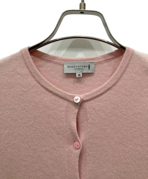 MACKINTOSH（マッキントッシュ）MACKINTOSH (マッキントッシュ) カシミヤクルーネックカーディガン ピンク サイズ:SIZE Mの古着・服飾アイテム