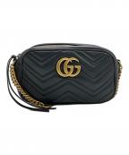 GUCCIグッチ）の古着「GGマーモント スモールカメラバッグ」｜ブラック