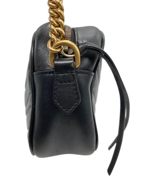 GUCCI（グッチ）GUCCI (グッチ) GGマーモント スモールカメラバッグ ブラックの古着・服飾アイテム