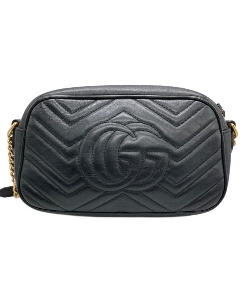 GUCCI（グッチ）GUCCI (グッチ) GGマーモント スモールカメラバッグ ブラックの古着・服飾アイテム