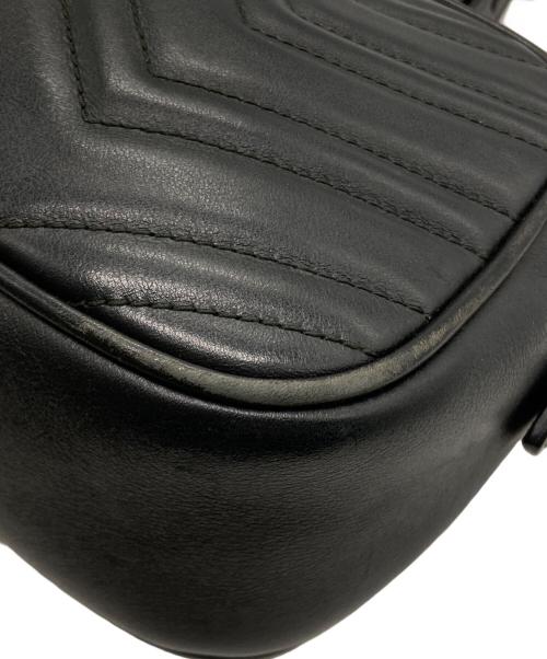 GUCCI（グッチ）GUCCI (グッチ) GGマーモント スモールカメラバッグ ブラックの古着・服飾アイテム