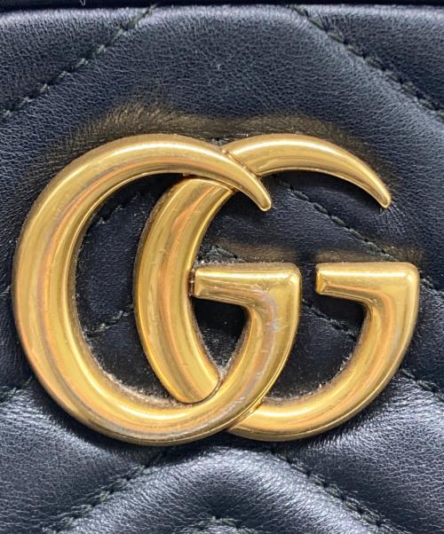 GUCCI（グッチ）GUCCI (グッチ) GGマーモント スモールカメラバッグ ブラックの古着・服飾アイテム