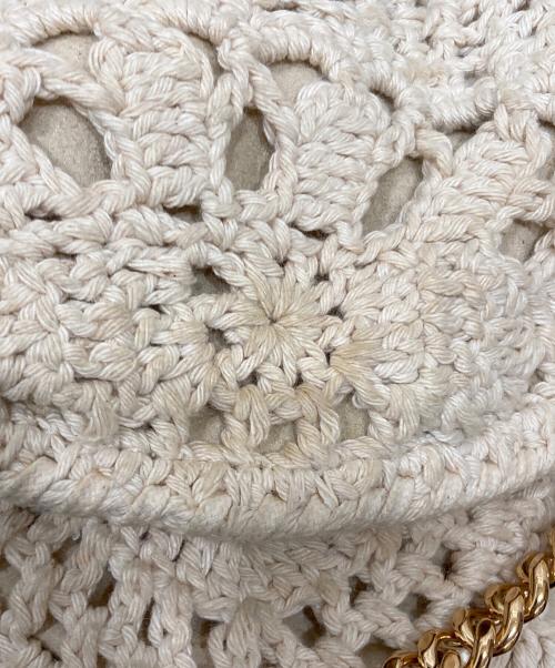 STELLA McCARTNEY（ステラマッカートニー）STELLA McCARTNEY (ステラマッカートニー) かぎ針編みチェーンショルダーバッグ ベージュの古着・服飾アイテム