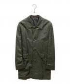 LANVINランバン）の古着「レザーコート」｜グリーン