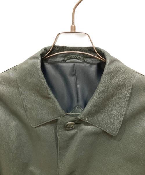 LANVIN（ランバン）LANVIN (ランバン) レザーコート グリーン サイズ:FREEの古着・服飾アイテム
