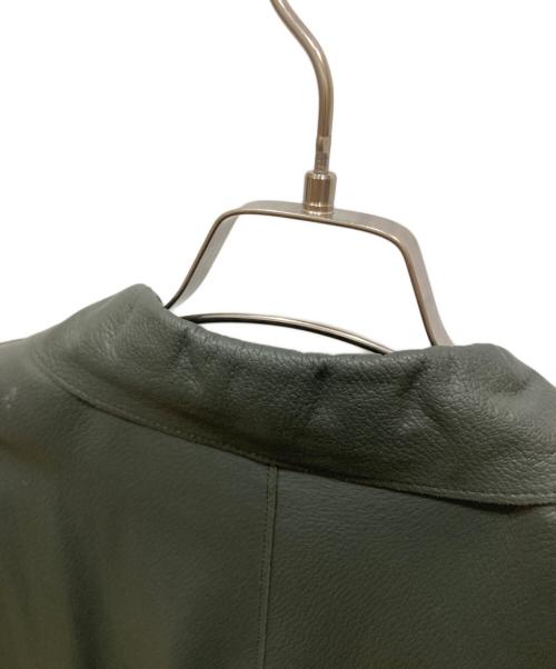 LANVIN（ランバン）LANVIN (ランバン) レザーコート グリーン サイズ:FREEの古着・服飾アイテム