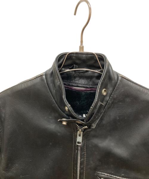 Schott（ショット）Schott (ショット) ボアライナー付シングルレザージャケット ブラック サイズ:36の古着・服飾アイテム
