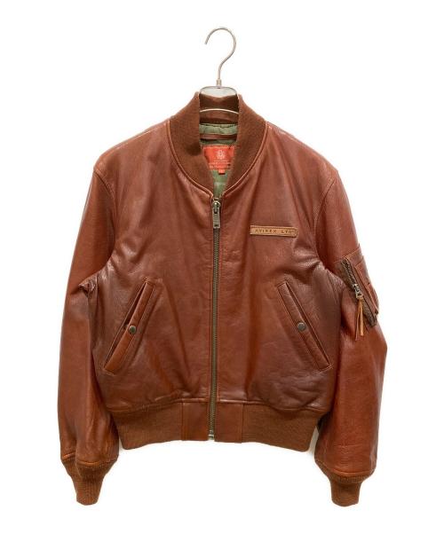 AVIREX（アヴィレックス）AVIREX (アヴィレックス) フライトレザージャケット ブラウン サイズ:SIZE Sの古着・服飾アイテム