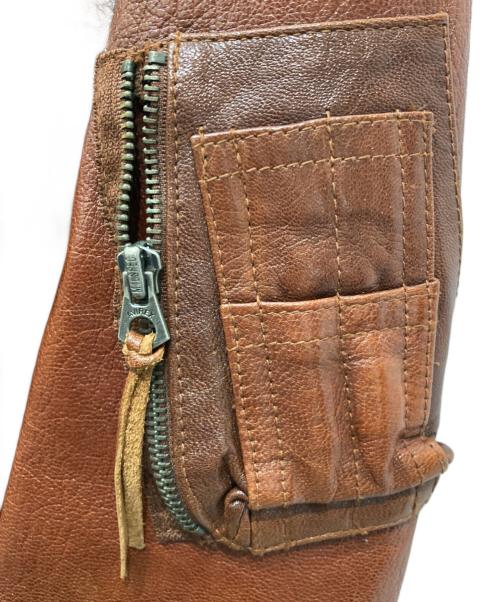 AVIREX（アヴィレックス）AVIREX (アヴィレックス) フライトレザージャケット ブラウン サイズ:SIZE Sの古着・服飾アイテム