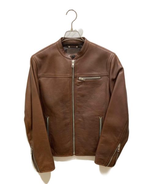 COACH（コーチ）COACH (コーチ) シングルライダースジャケット ブラウン サイズ:XSの古着・服飾アイテム