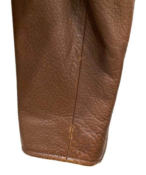 COACH（コーチ）COACH (コーチ) シングルライダースジャケット ブラウン サイズ:XSの古着・服飾アイテム