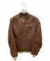 COACH（コーチ）の古着「シングルライダースジャケット」｜ブラウン