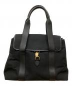 S.MANOエス マーノ）の古着「コットンキャンバスフラップトート」｜ブラック