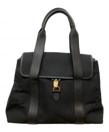 S.MANO（エス マーノ）の古着「コットンキャンバスフラップトート」｜ブラック