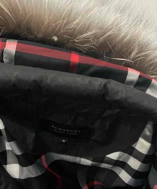 BURBERRY BLACK LABEL（バーバリーブラックレーベル）BURBERRY BLACK LABEL (バーバリーブラックレーベル) フォックスファーダウンジャケット ブラック サイズ:SIZE Mの古着・服飾アイテム