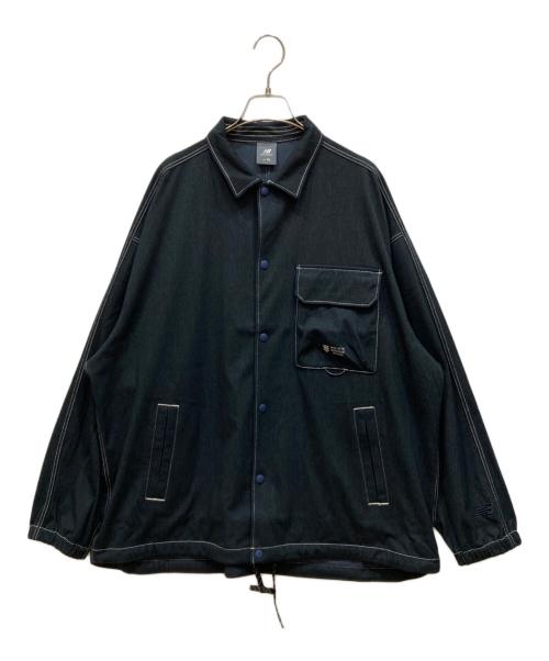 NEW BALANCE（ニューバランス）NEW BALANCE (ニューバランス) ジャージーデニムジャケット インディゴ サイズ:SIZE XLの古着・服飾アイテム