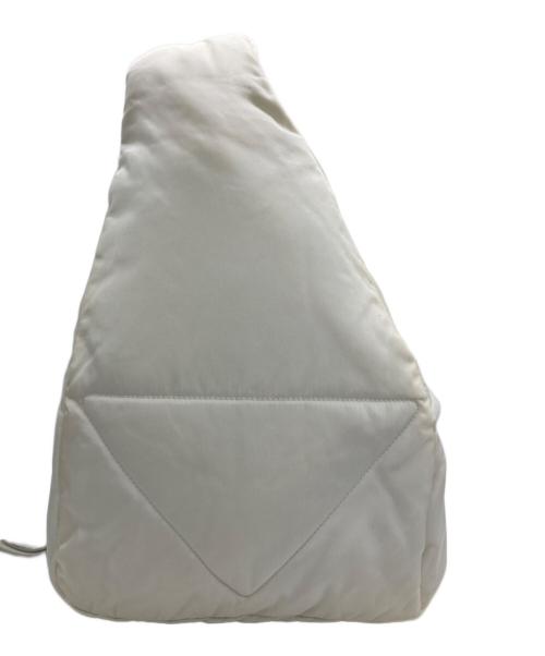 PRADA（プラダ）PRADA (プラダ) Re-Nylon xレザー バックパック ホワイトの古着・服飾アイテム