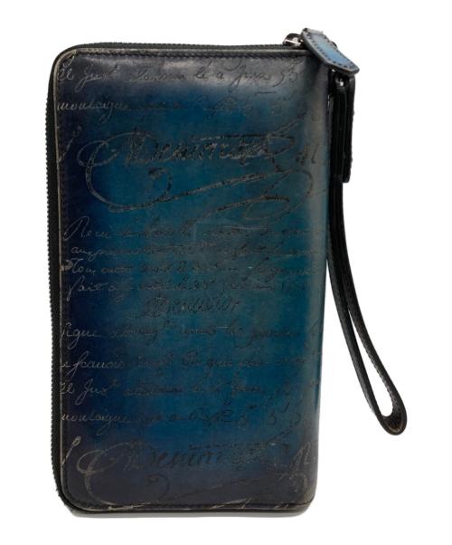 Berluti（ベルルッティ）Berluti (ベルルッティ) パティーヌ 2折長財布 ブルーの古着・服飾アイテム