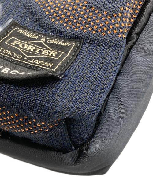 PORTER（ポーター）PORTER (ポーター) BYBORRE (バイボレ) VERTICAL SHOULDER BAG ネイビー×オレンジの古着・服飾アイテム