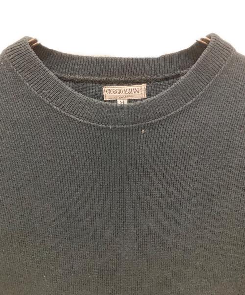 GIORGIO ARMANI LE COLLEZIONI（ジョルジオアルマーニ）GIORGIO ARMANI LE COLLEZIONI (ジョルジオアルマーニ) コットンアクリルニット ブラック サイズ:SIZE Mの古着・服飾アイテム