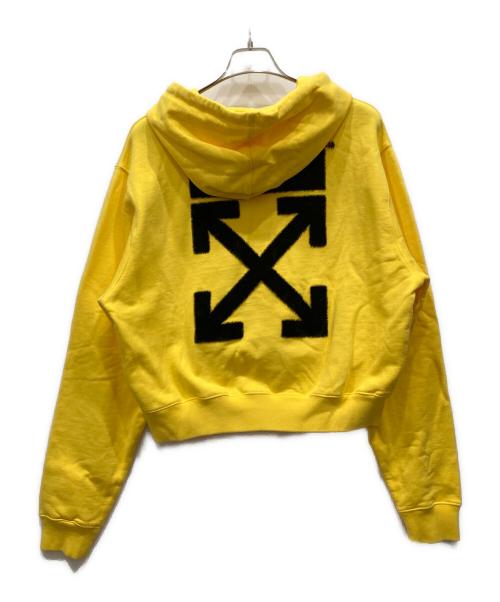 OFFWHITE（オフホワイト）OFFWHITE (オフホワイト) ARROW CROPED HOODIE イエロー サイズ:SIZE Mの古着・服飾アイテム
