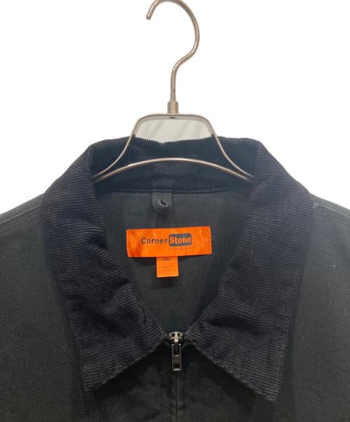 CORNERSTONE（コーナーストーン）CORNERSTONE (コーナーストーン) 襟切替デトロイトジャケット ブラック サイズ:SIZE 3XLの古着・服飾アイテム
