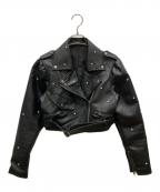 darichダーリッチ）の古着「ダブルライダースジャケット」｜ブラック