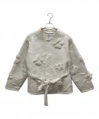 Whim Gazetteウィムガゼット）の古着「キルティングフラワージャケット」｜ホワイト