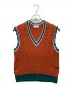 WALES BONNERウェールズボナー）の古着「ニットベスト」｜ブラウン