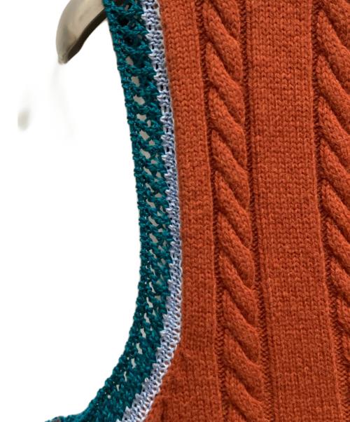 WALES BONNER（ウェールズボナー）WALES BONNER (ウェールズボナー) ニットベスト ブラウン サイズ:SIZE M/Lの古着・服飾アイテム