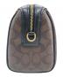 COACH (コーチ) ミニボストンハンドバッグ ブラック×ブラウン：7000円