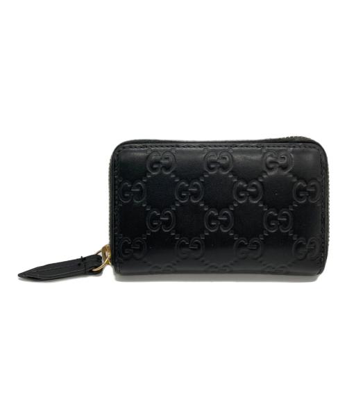 GUCCI（グッチ）GUCCI (グッチ) レザーカードケース ブラックの古着・服飾アイテム