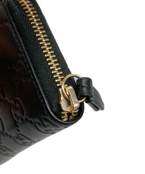 GUCCI（グッチ）GUCCI (グッチ) レザーカードケース ブラックの古着・服飾アイテム