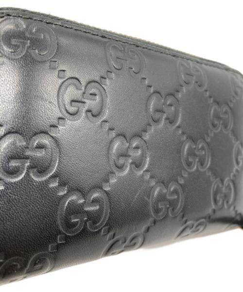 GUCCI（グッチ）GUCCI (グッチ) レザーカードケース ブラックの古着・服飾アイテム