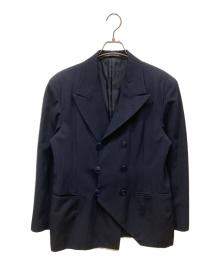 YOHJI YAMAMOTO（ヨウジヤマモト）の古着「ダブルテーラードジャケット」｜ネイビー