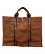 HERMESエルメス）の古着「ハンドバッグ　フールトゥMM」｜ブラウン