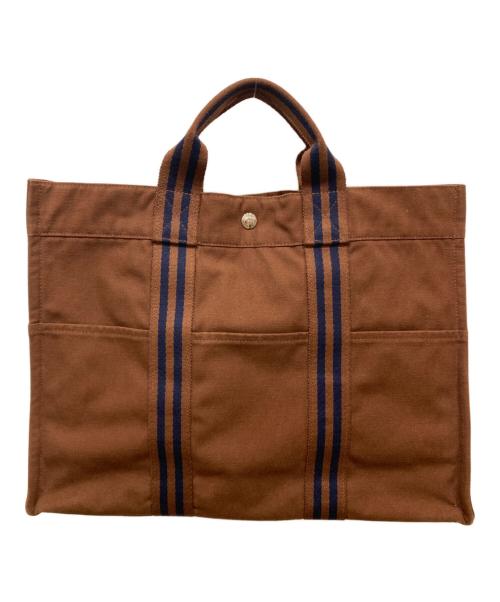 HERMES（エルメス）HERMES (エルメス) ハンドバッグ　フールトゥMM ブラウンの古着・服飾アイテム