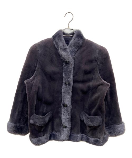 SAGA MINK（サガミンク）SAGA MINK (サガミンク) ファージャケット パープル サイズ:不明の古着・服飾アイテム