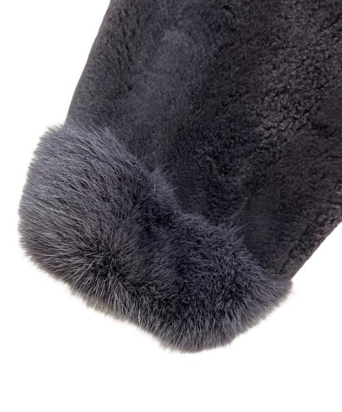 SAGA MINK（サガミンク）SAGA MINK (サガミンク) ファージャケット パープル サイズ:不明の古着・服飾アイテム