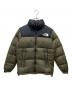 THE NORTH FACE（ザ ノース フェイス）の古着「ヌプシダウンジャケット」｜カーキ×ブラック